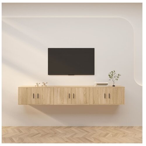  Zidni TV ormarići 3 kom boja hrasta sonome 80x34 5x40 cm Cijene