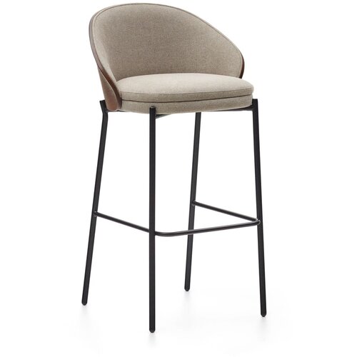 Kave Home Rjavo-bež barski stol (vi&scaron;ina sedeža 77 cm) Eamy &ndash; Cene