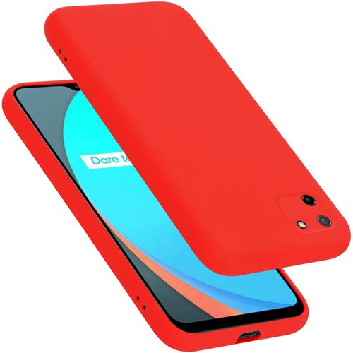 Cadorabo Ohi&scaron;je, združljiv z Realme v tekoči rdeči barvi - za&scaron;čitni pokrov iz fleksibilnega silikona TPU, (20695082) Cene