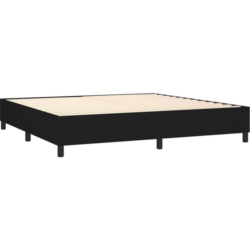  Krevet s oprugama i madracem crni 200x200 cm od tkanine Slike
