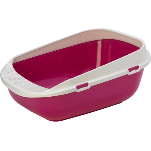 Moderna Mega Step otvoreni WC za mačke sa visokim ramom, jumbo Taupe Slike