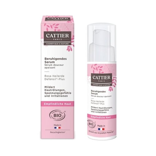 CATTIER Paris umirujući serum s ljekovitom ruži&amp;scaron;astom glinom i defensil plus kompleksom Slike