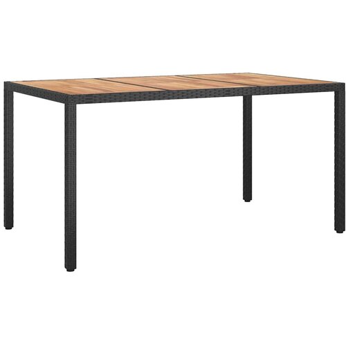 VidaXL Stol za vrt Crna 150 x 90 x 75 cm poliratan Slike