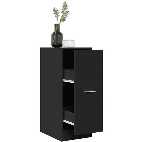 vidaXL Ormarić za lijekove crni 30x41x77,5 cm konstruirano drvo Cijene