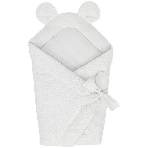 MeowBaby Bijela dječja povojnica od bukl&amp;eacute; materijala 35x65 cm - Slike