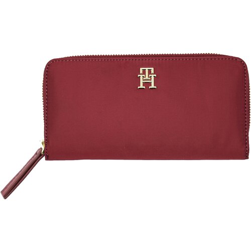 Tommy Hilfiger Denarnice Large Zip-Around Plaque Wallet Rdeča Slike