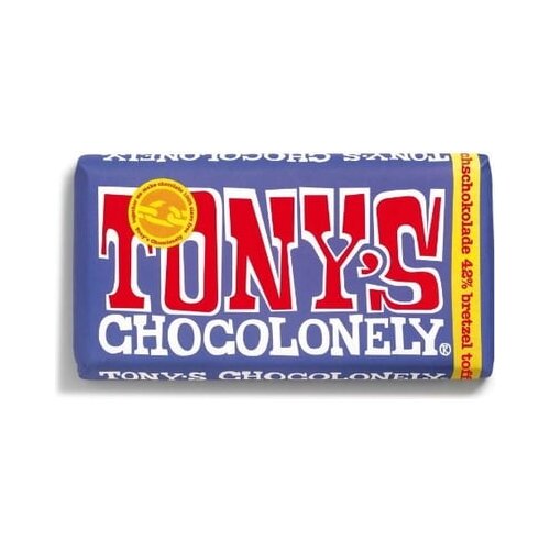 Tony&amp;#039;s Chocolonely Mlečna čokolada 42%, preste in toffe Slike