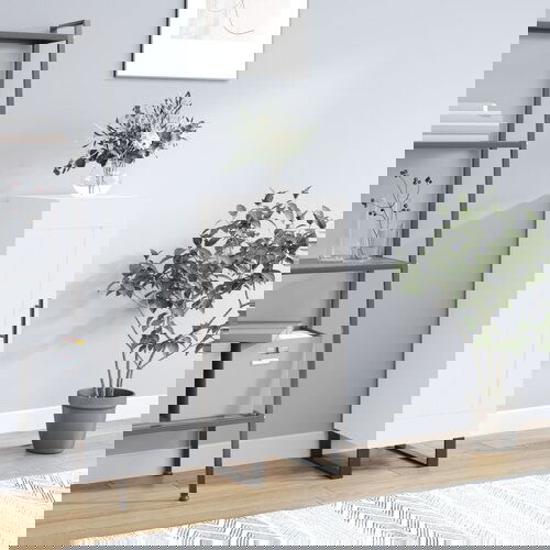 VidaXL Komoda bijela 34 5 x 34 x 90 cm od konstruiranog drva Slike