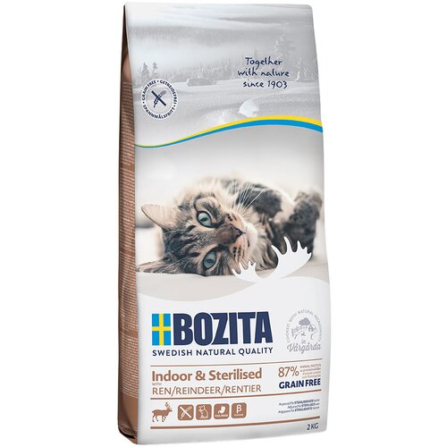 Bozita Grainfree Indoor &amp;amp; Sterilised s severnim jelenom - 2 kg Slike