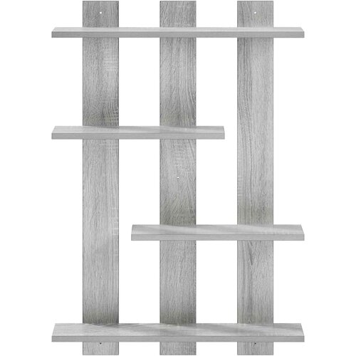  Polica na zidu Siva Sonoma 61 x 13,5 x 88 cm Konstruirano drvo Slike
