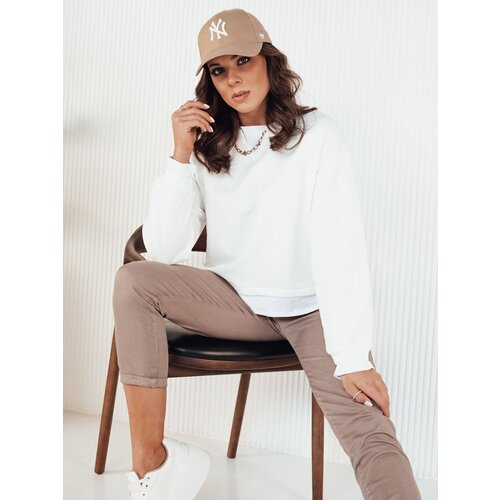 DStreet LORAN women's sweatshirt white Cene