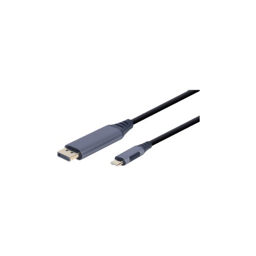 VIDEO adapter kabl Type-C to DisplayPort, space grey, 1.8 m, 4K 60 Hz, GEMBIRD CC-USB3C-DPF-01-6 Slike