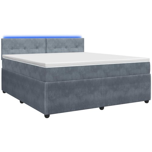  Boxspring krevet s madracem Tamnosiva 160 x 200 cm Bar&amp;scaron;un Slike
