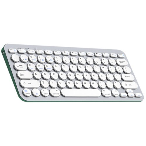 INF Dvodelna brezžična tipkovnica 78 tipk, &amp;scaron;karjaste tipke, polnljiva Silver+White, (5000310594) Slike