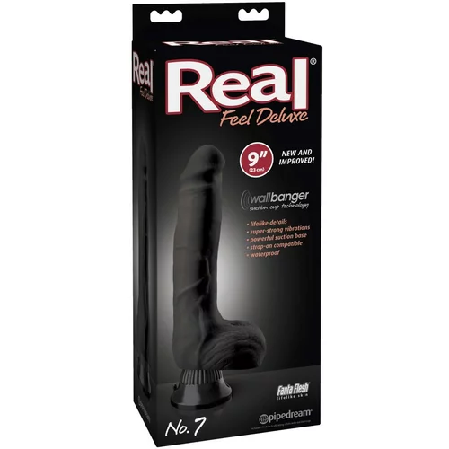 Real Feel Deluxe No.7 - vibrator za moda (črn)