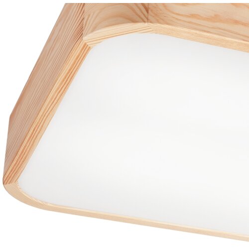 stropna svetiljka natural square 4xE27/15W/230V 45x45 cm borovina Slike