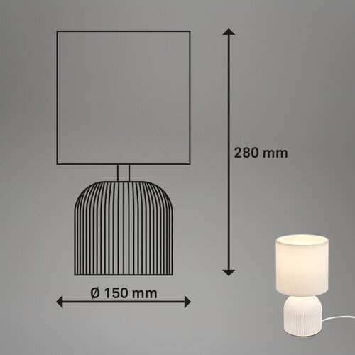 BRILO Stona lampa INO 1xE14/10W/230V bela Slike