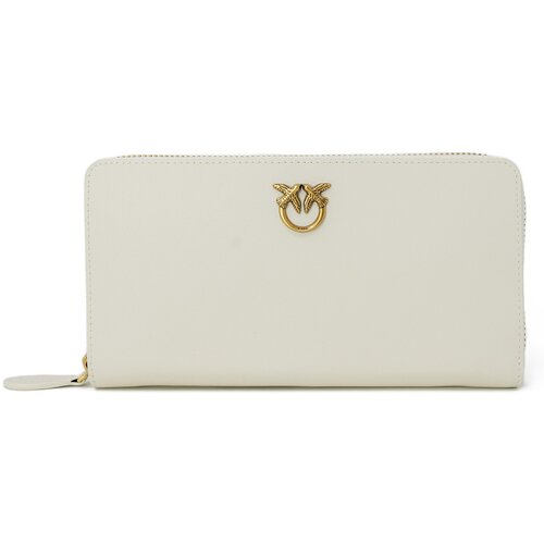 Pinko Denarnice RYDER ZIP AROUND VITELLO SETA 100250 A0F1 Bela Cene