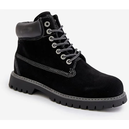 Big Star Suede insulated men's trappers HI-POLY SYSTEM black