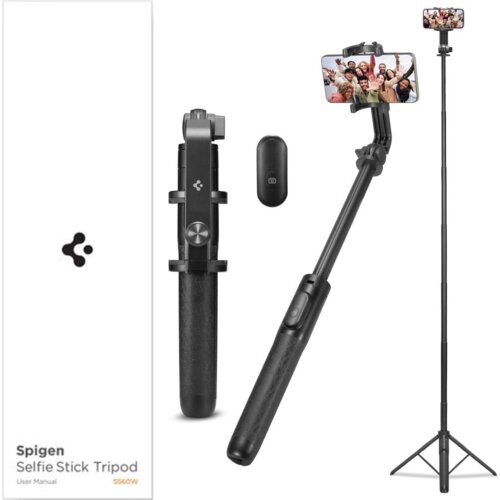 Spigen SELFIE STICK BLUETOOTH Z ETUIJKOM ZA TRINOŽNIK ZA TELEFONE ČRNO, (22007545) Cene