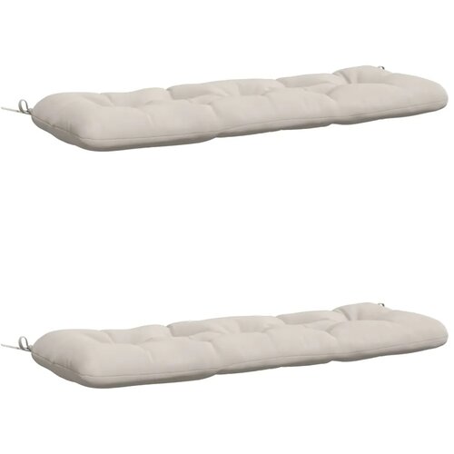  Jastučići za klupe VIANEN 2 kom. 100% poliester Bijela - Bijela 130 x 40 x 12 cm Slike