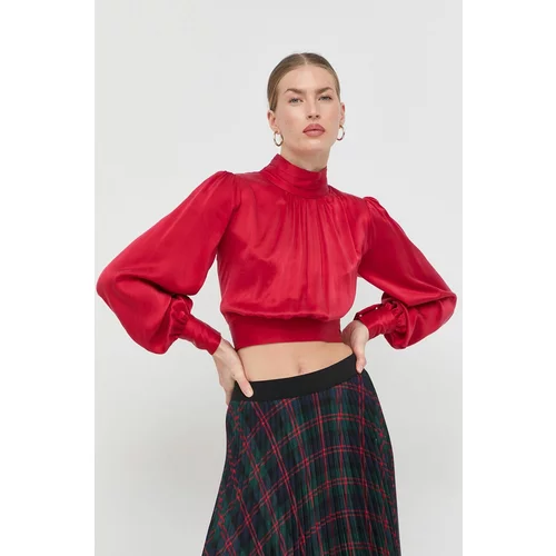 Elisabetta Franchi Pamučna bluza za žene, boja: crvena, glatka