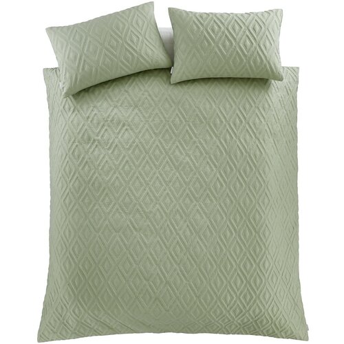 Catherine Lansfield Zelena posteljina za bračni krevet/za produženi krevet 230x220 cm Jacob Geo – Cene