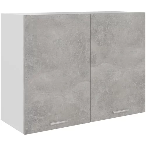  Viseča omarica betonsko siva 80x31x60 cm iverna plošča