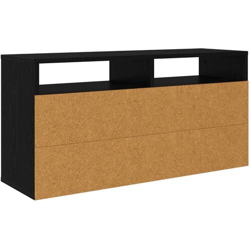  Nizak ormarić s ladicama Crni hrast 87 x 27 5 x 43 cm Slike