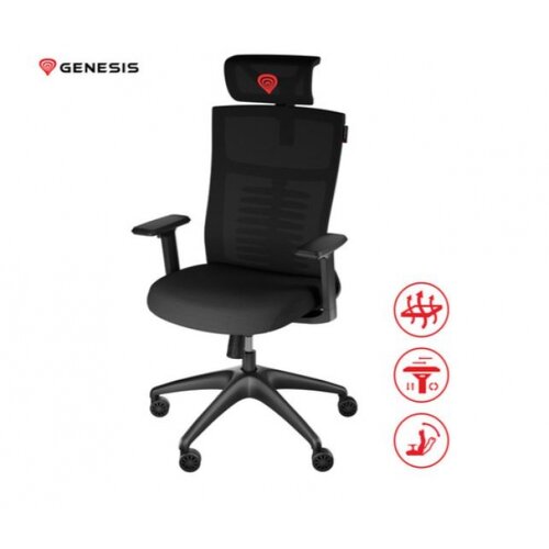 Genesis Gaming / pisarniški stol Genesis Astat 200 , ergonomski, tehnologija PureFlow™, konstrukcija ExoBase™, CareGlide™, nastavljiva višina / naklon, črn Cene