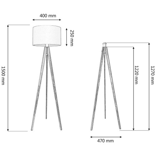 podna lampa helen 1xE27/15W/230V krem/zlatna/hrast Slike