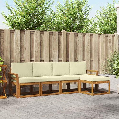  Set vanjskih sofa 5 kom. Prirodna i krem Smeđa 253 x 122,5 x 73 cm Cene