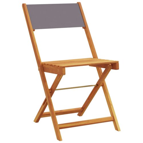  3-dijelni bistro set od tkanine i masivnog drva antracit Slike
