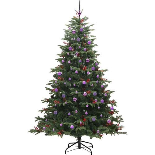 VidaXL Umjetno božićno drvce Zelena 240 cm PVC i Metal i Plastika Slike