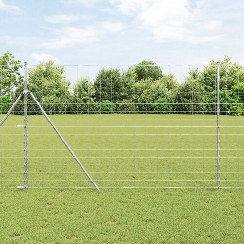 vidaXL ograja na polju 1.6x25 m cinkano jeklo Cene