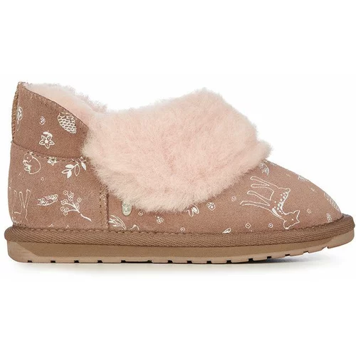 EMU Australia Dječje cipele za snijeg od brušene kože Woodland Mintaro Kids boja: smeđa