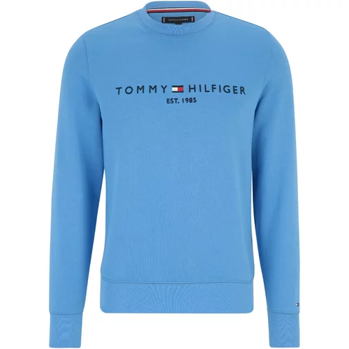 Tommy Hilfiger Sweater majica noćno plava / nebesko plava / crvena / bijela