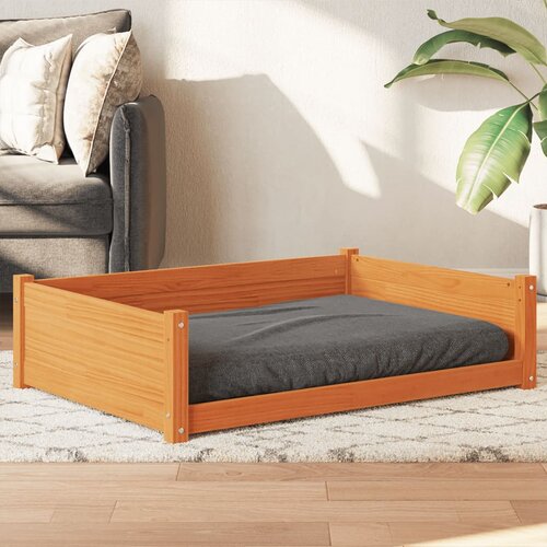vidaXL Krevet za pse voštano smeđi 105 5x75 5x28 cm masivna borovina Cijene
