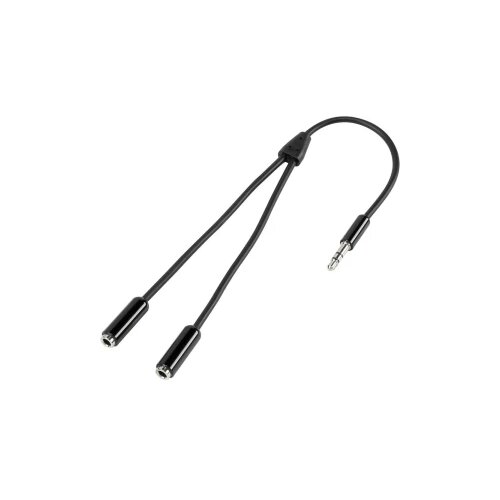 SpeaKa Professional SpeaKa Professional-JACK audio priključni kabel [1x JACK vtič 3.5mm - 2x JACK vtičnica 3.5mm] 0.20m\, črn\, izjemno mehka obloga, (20432278) Cene
