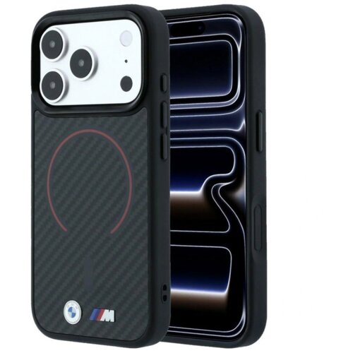 SAS CG MOBILE Maska BMW M Kevlar Red Print Ring Metal Logo MagSafe za iPhone 17 Pro/ 18 Pro crna Cene
