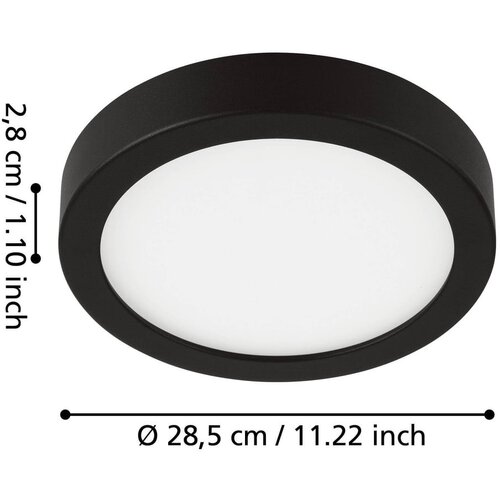 Eglo Fueva 5 nadgradna led, 20w, 2300lm, ip44, prom 285, crna/čelik/plastika Cijene