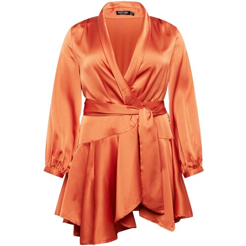 Nasty Gal Plus Obleka oranžna Slike
