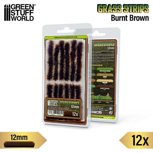 Green Stuff World Grass Tuft Strips 12mm Burnt Brown | Trake trave 12mm spaljeno braon Cene