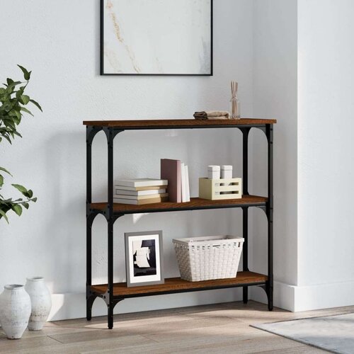  Konzolni stol smeđa boja hrasta 75x22 5x75 cm konstruirano drvo Cijene
