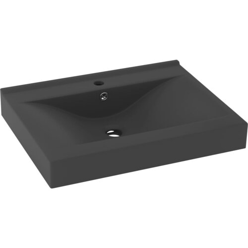 Maison Chic Razkošen Umivalnik - Kopalna umivalnik - Lavabo z luknjo mat temno siv 60x46 cm keramičen, (21684932) Cene