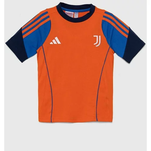 Adidas Dječja pamučna majica kratkih rukava JUVE TEEY boja: narančasta, s aplikacijom, IS5806