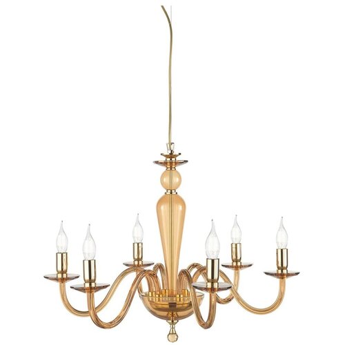  Ondaluce - Visilica na sajli PAGANINI 6xE14/10W/230V Ø 70 cm zlatna/dimljeno bež Cene