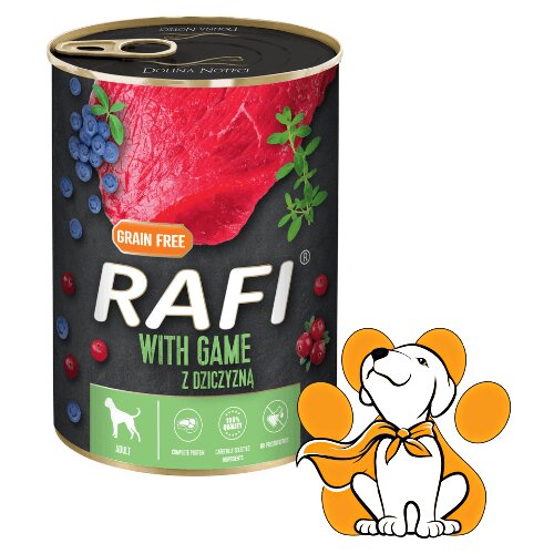 Rafi Dog Grain Free Wild Game 400g, Vlažna Hrana Sa Divljači Za Energiju Cene