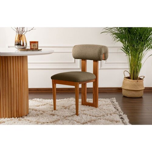 Hanah home stolica natura - oak, green greenoak chair set (2 pieces) Cene