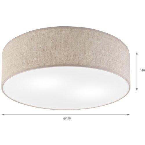  plafonsko svetlo sirja 2xE27/15W/230V prečnika 45 cm bež Slike